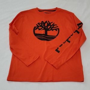 Timberland Boy's Medium Long Sleeve Orange T shirt